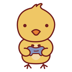 Baby bird cute animal gamer