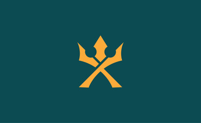 Crown Logo with Letter X. Elegant, King, Royal and Premium concept for Luxury and jewellery Brand.