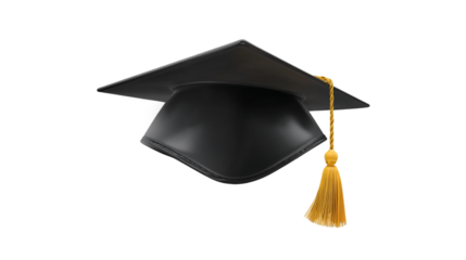 Black Graduation Cap Gold Tassel Academic Achievement Success Education