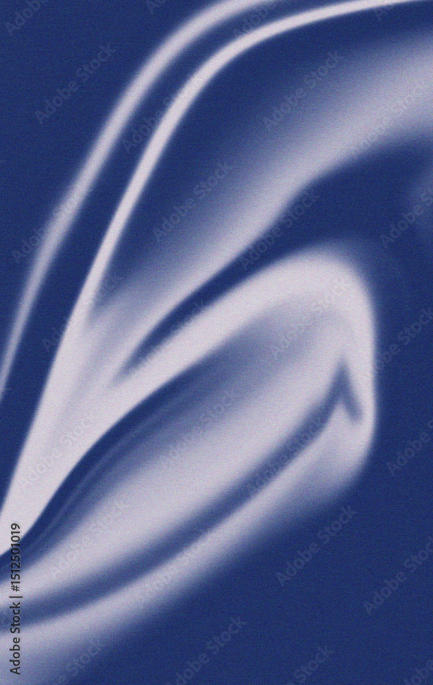 Poster misty lilac illuminated pattern on sapphire, grainy color gradient background, noise texture effect,