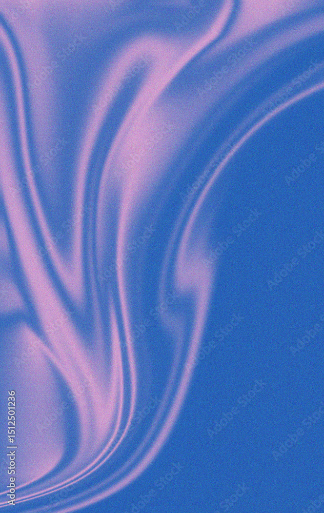 Poster light plum illuminated pattern on denim blue, grainy color gradient background, noise texture effect