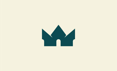 Logo Crown Home. Premium, Residence, Real Estate concept.