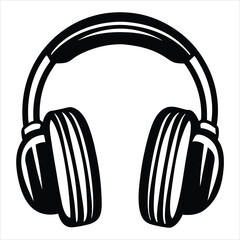Headphone silhouette vector