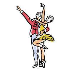 Ballet delicate dancer couple 