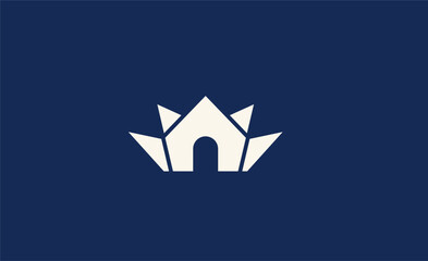 Obraz premium Logo Crown Home or House in Bold style. Premium, Residence, Real Estate concept.