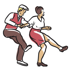 Ballroom dance couple people