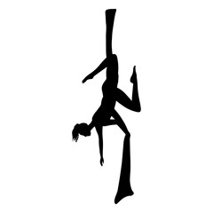 Acrobatics person silhouette