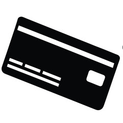 Multiple Black Credit Card Silhouette Illustrations Stacked for Secure Payment, Bank card set icons. Linear, silhouette, and flat style. Vector icons, Stack of Credit Cards Silhouette Illustration.