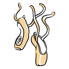 Pink female ballet shoes