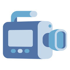 Blue and gray camera icon