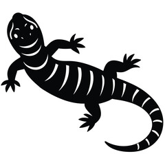 Fototapeta premium Printable vector illustration of sanda lizards, Lizard vector, Silhouette Vector Illustration of a Sanda Lizard, Creepy Crawly Lizard, Sanda Vector Set, Minimalist Black Sanda Lizard Silhouette. Sanda