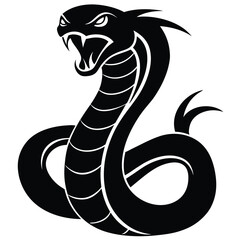 Cobra snake silhouette vector art illustration black, snake graphic icon snake black silhouette isolate vector, Coiled snake silhouette vector illustration of a cartoon of a snake vector illustration.