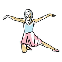 Drawing of a ballet dancer