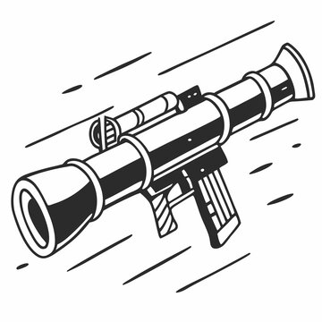black and white rocket launcher clip art preview