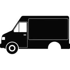 Black and white vector illustration of a large cargo truck with a spacious cabin and a long trailer, Retro silhouette of delivery truck vector illustration graphic design, A black silhouette of a truc