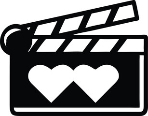 movie clapper board icon