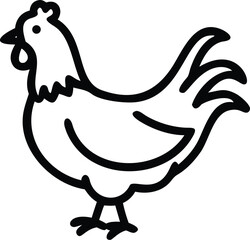 cartoon chicken with a smile