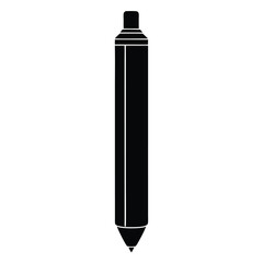 pencil silhouette icon vector, Pencil silhouette vector. Set of vector black outline pencil icon. Pencil vector illustration isolated on a white background.