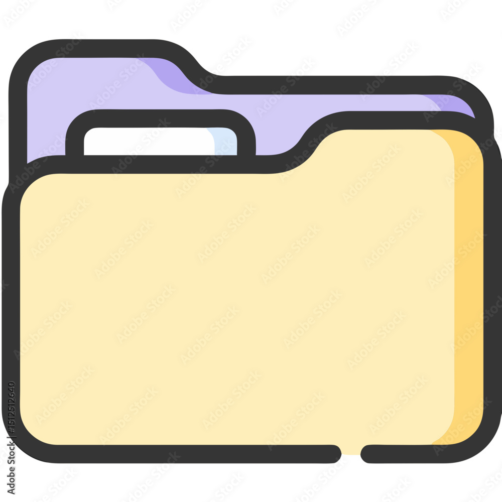 Poster folder vector icon illustration data file archive graphic design