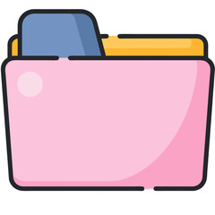 Folder Icon Vector Illustration File Document Organization