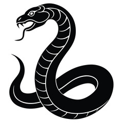 Cobra snake silhouette vector art illustration black, snake graphic icon snake black silhouette isolate vector, Coiled snake silhouette vector illustration of a cartoon of a snake vector illustration.