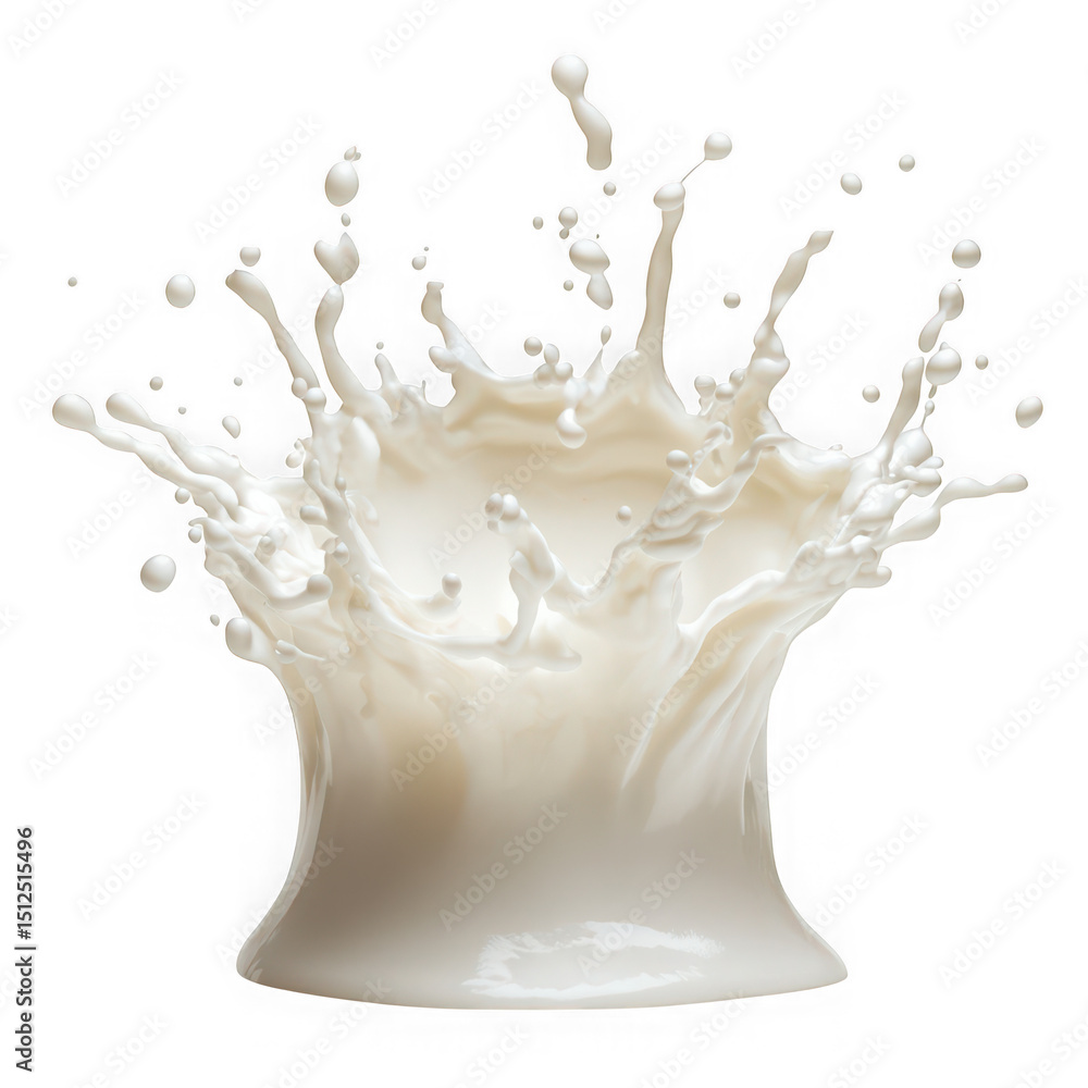 Poster a dynamic splash of white liquid against a stark black backdrop creating a captivating visual effect