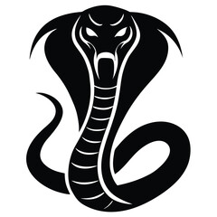Cobra snake silhouette vector art illustration black, snake graphic icon snake black silhouette isolate vector, Coiled snake silhouette vector illustration of a cartoon of a snake vector illustration.