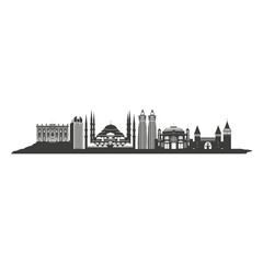 Obraz premium Istanbul Skyline Silhouette