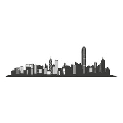 Obraz premium Hong kong skyline silhouette