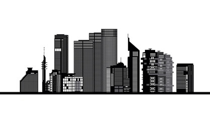 Tel aviv skyline silhouette
