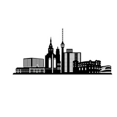 Stuttgart germany building silhouette