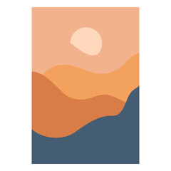 Abstract mountain landscape