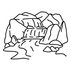 Simple stroke waterfall