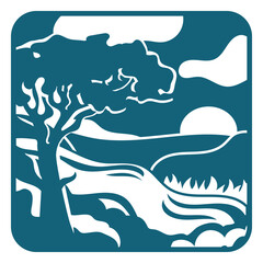 Nature duotone landscape