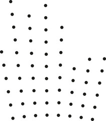 Irregular dotted short beams extend outward from the center.