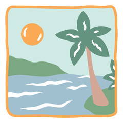Tropical palm tree design