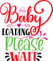 Baby loading please wait announcement graphic