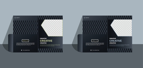 Professional file folder design template featuring a clean, modern layout. Suitable for corporate branding, business presentations, and document organization. Fully editable and print-ready design 