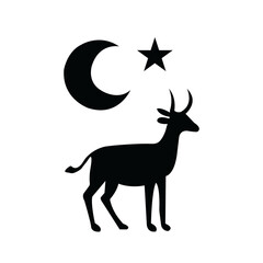 silhouette of a Goat