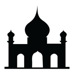 silhouette of mosque