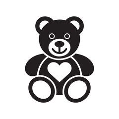 Obraz premium a vector illustration of a cute teddy bear on white background.
