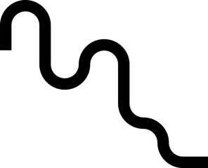 Thick curved and wavy line forming paths with rounded shapes, featuring irregular, abstract, and squared patterns.