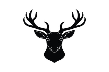 a--dear-head-silhouette-vector-art-illustration-on.eps