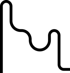 Thick curved and wavy line forming paths with rounded shapes, featuring labyrinth and long patterns.