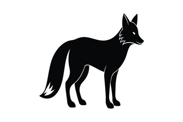 a-fox--silhouette-vector-art-illustration-on-white.eps