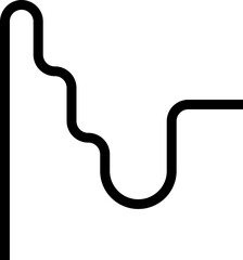 Thick curved and wavy line forming paths with rounded shapes, featuring long path and maze patterns.