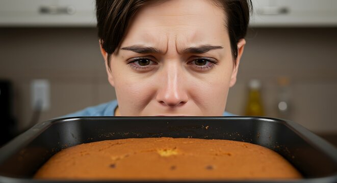 Woman Eager to Eat Baked Good