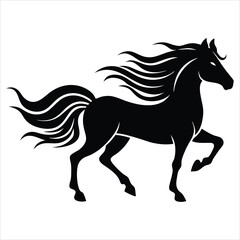Obraz premium horse silhouette illustration