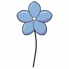 blue flower isolated on white