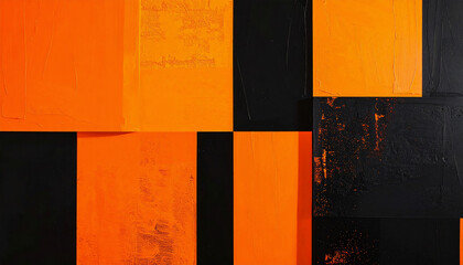  Minimalist abstract art with bold blocks of contrasting color 